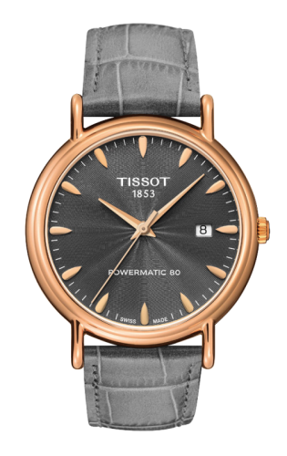 Tissot Carson Powermatic 80 40 Rose Gold / Grey / Strap